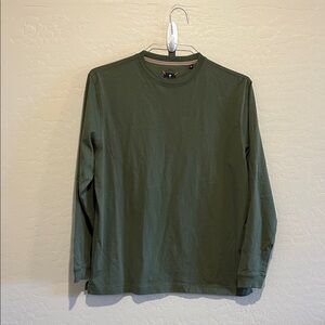 Olive Green Long Sleeve Tee for Men